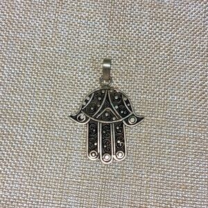 Sterling Silver Hamsa Necklace Pendant